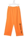 MM6 MAISON MARGIELA TEEN WIDE-LEG LOGO TROUSERS