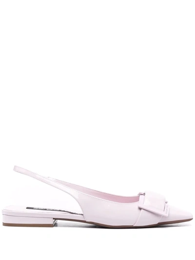 Sergio Rossi Sr Twenty Slingback Ballerina Shoes In Rosa