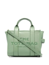Marc Jacobs Green 'the Leather Mini Tote Bag' Tote In Black