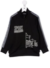 DSQUARED2 LOGO-PRINT ZIPPED JACKET