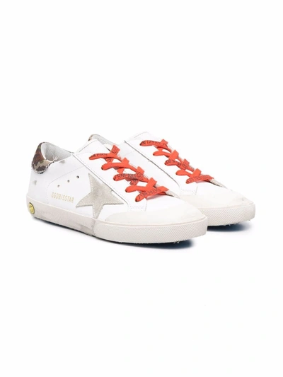 Golden Goose Kids' Leather Logo-laced Trainers In White