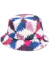 Isabel Marant Colour Block-print Bucket Hat In Pink