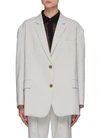 The Frankie Shop Bea Oversized Tech Twill Blazer In Grey