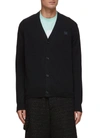 Acne Studios Keve Logo-appliquéd Wool Cardigan In Black
