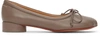 Mm6 Maison Margiela Taupe Anatomic Ballerina Flats In T2158 Bison