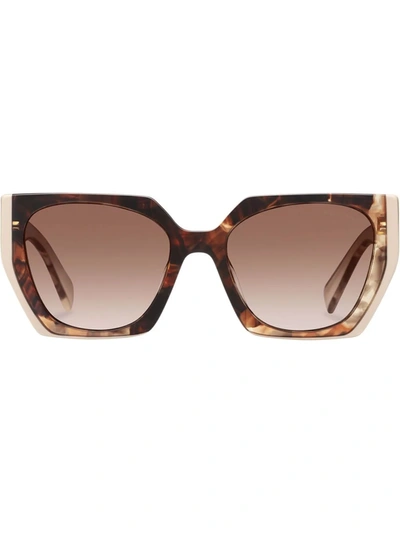 Prada Tortoiseshell Oversized-frame Sunglasses In Brown