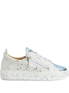 Giuseppe Zanotti Gail Panelled Sneakers In Blue