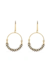 Isabel Marant Cesaria Beaded Hoop Earrings In Ecru,gold