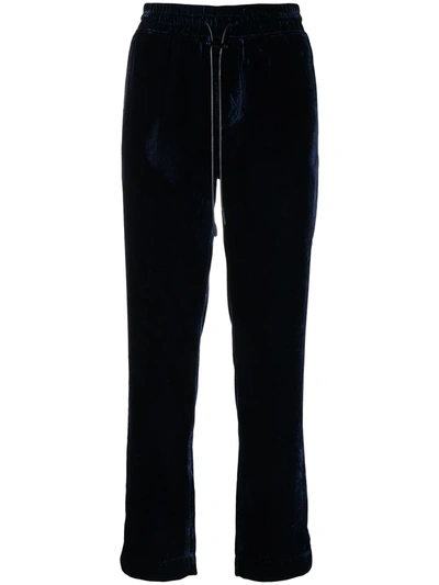 Rta Velvet-effect Pyjama Pants In Blue