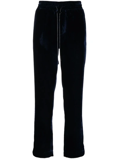 Rta Velvet-effect Pyjama Trousers In Blue