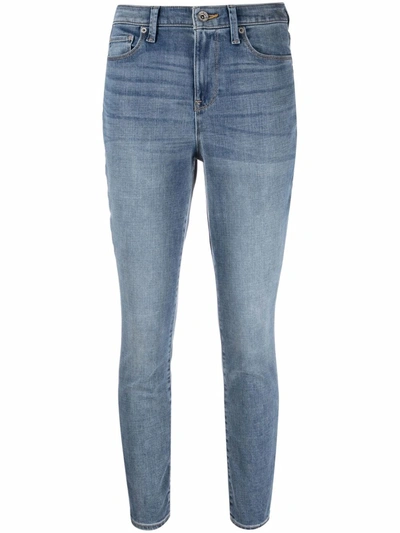 Dkny Cropped Skinny-fit Jeans In Blue