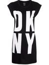 Dkny Longline Logo-print Vest Top In Black