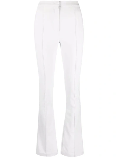 Patrizia Pepe Flared Stretch Trousers In White