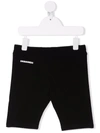 Dsquared2 Black Bermuda Shorts With Logo Dsquared Kids In Black