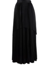 Fabiana Filippi Pleated Asymmetric Hem Skirt In Black