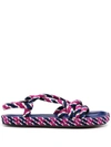 Isabel Marant 30mm Erol Rope Lace-up Sandals In Purple