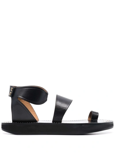 Isabel Marant Multi-strap Flat Sandals In Black
