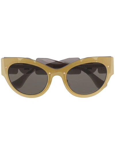 Versace Medusa Metal Cat-eye Sunglasses In Brown