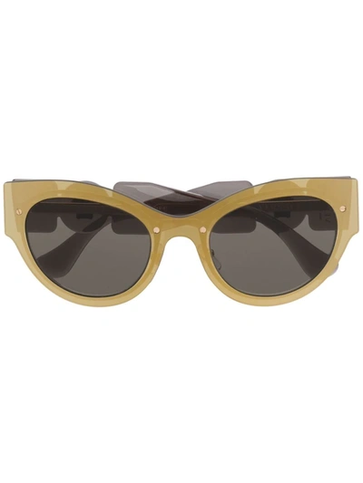 Versace Medusa-plaque Cat Eye-frame Sunglasses In Brown