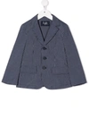 Il Gufo Pin-stripe Jacket In Blue