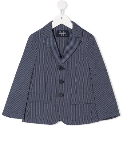 Il Gufo Kids' Pin-stripe Jacket In Blue