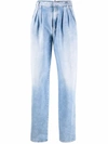 Dsquared2 High-waisted Boxy Jeans In Blue