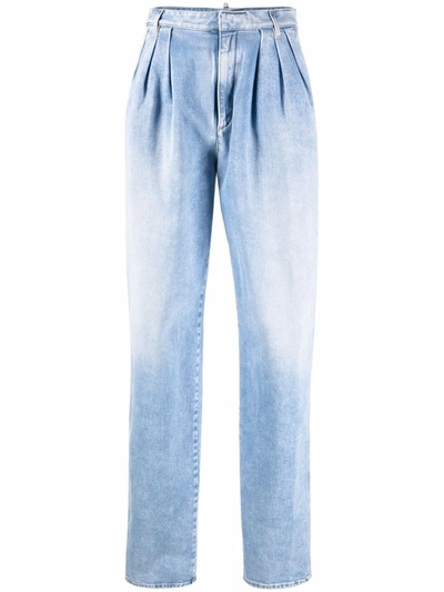 Dsquared2 High-waisted Boxy Jeans In Blue