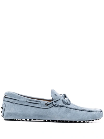Tod's Gommino Suede Loafers In Blue