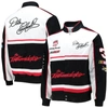 Jh Design Men's  White, Black Dale Earnhardt Goodwrench Twill Uniform Full-snap Jacket In Black