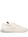 Acne Studios Off-white Canvas Low-top Sneakers In Nude