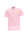 Versace Medusa Polo Shirt, Male, Pink, S In Pink