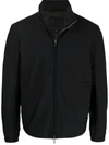 Emporio Armani Fitted Lightweight Nylon Jacket In Schwarz