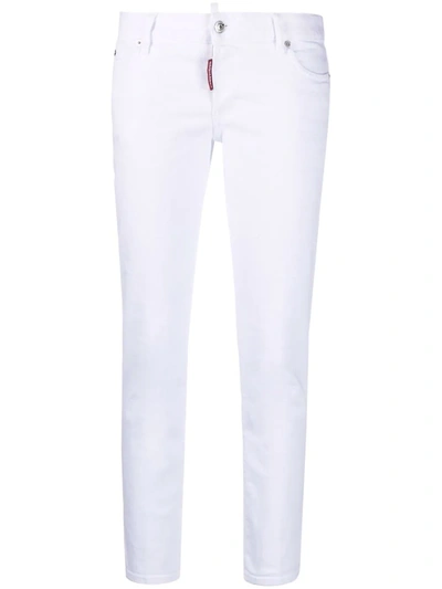 Dsquared2 High-rise Skinny Jeans In White (white)