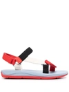 Camper Colour-blocked Touch Strap Sandals In Rot