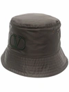 Valentino Vlogo Green Bucket Hat In Grün