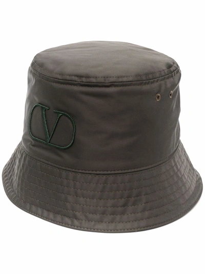 Valentino Garavani Vlogo Green Bucket Hat