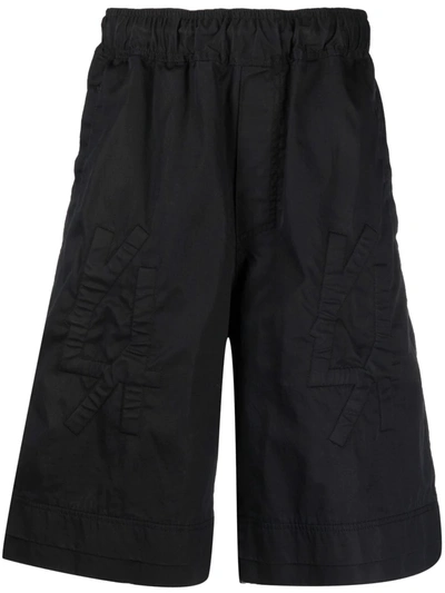 44 Label Group Debossed-logo Shorts In Schwarz