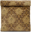 UNDERCOVER YELLOW & BROWN BROCADE POUCH