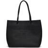 MARC JACOBS BLACK 'THE SMALL LOGO SHOPPER EAST WEST' TOTE