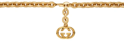Gucci Gold Interlocking G Chain Belt In 0863 Fenix Aurum
