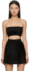Alaïa Black Velvet Bustier In 999 Black