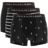 RALPH LAUREN RALPH LAUREN UNDERWEAR 3 PACK TRUNKS BLACK