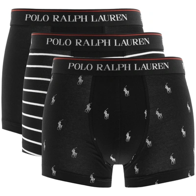 Ralph Lauren Underwear 3 Pack Trunks Black