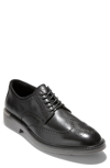 Cole Haan Goto Wingtip Derby In Black/gray Midsole