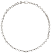 GIVENCHY SILVER G LINK NECKLACE