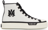 Amiri Ma Court Leather And Canvas High-top Trainers In White