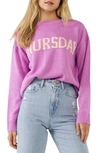 English Factory Weekday Motif Sweater In Lavender