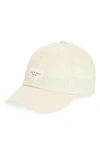 Rag & Bone Off-white Addison Baseball Cap In Vanilla