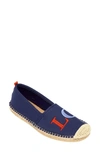 Sea Star Beachwear Beachcomber Espadrille Water Shoe In Navy Love Embroidery