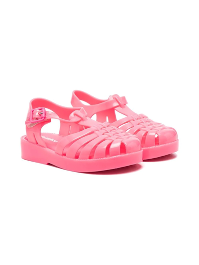 Mini Melissa Kids' Closed-toe Ankle-buckle Sandals In Pink